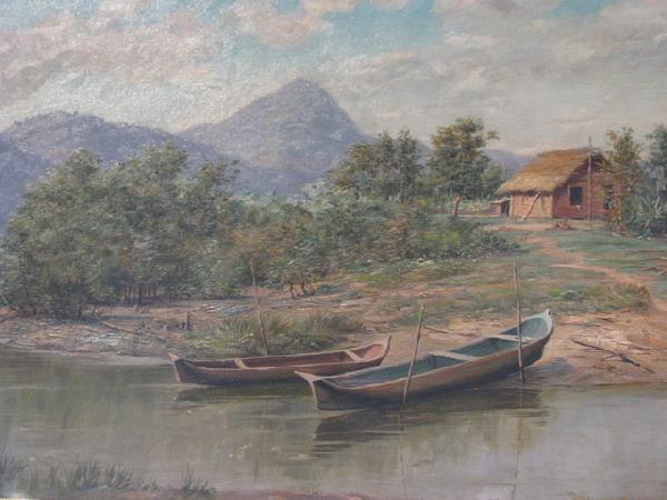 Benedito Calixto Sao Vicente Bay France oil painting art